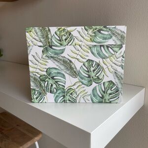 Tropical Leaf Print Storage Box
